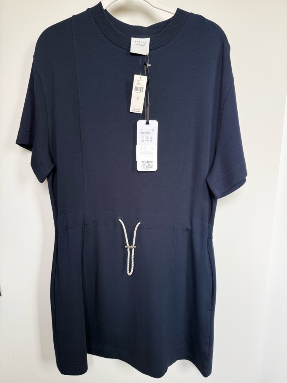 Varley Maple Dress 2.0 DoubleSoft Navy NWT Size M